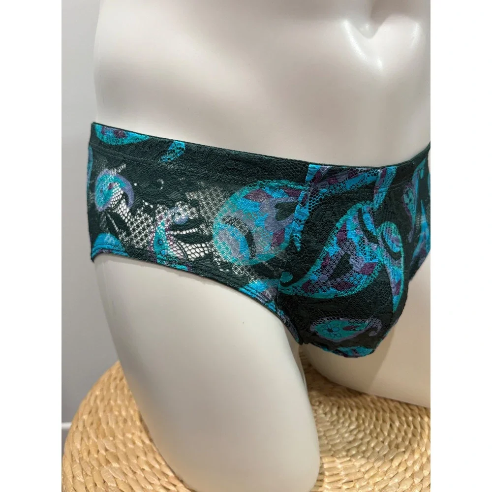 Cosabella Never Say Never Comfort Micro Brief Congo Paisley Lace Men's Size L